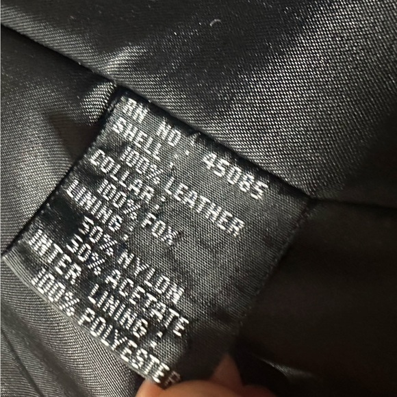 VTG Katie Full Length Womens Sz M Soft Leather Coat With Fox Lined Collar Belted - Picture 16 of 16